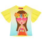 Girls Yellow & Blue T-Shirt, 1, hi-res