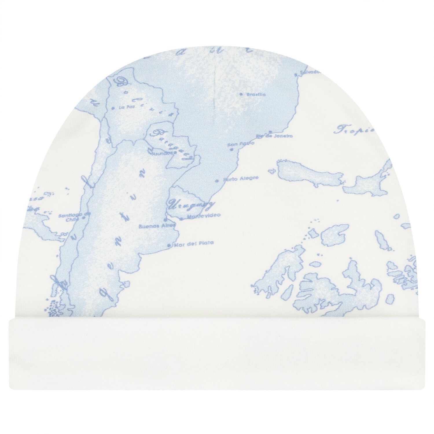 Baby Boys Ivory & Blue Geo Map Babygrow Gift Set, 4, hi-res