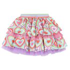 Girls Pink Cotton Sequin & Heart Skirt Set, 1, hi-res