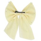 Girls Yellow Bow Hairclip, 2, hi-res