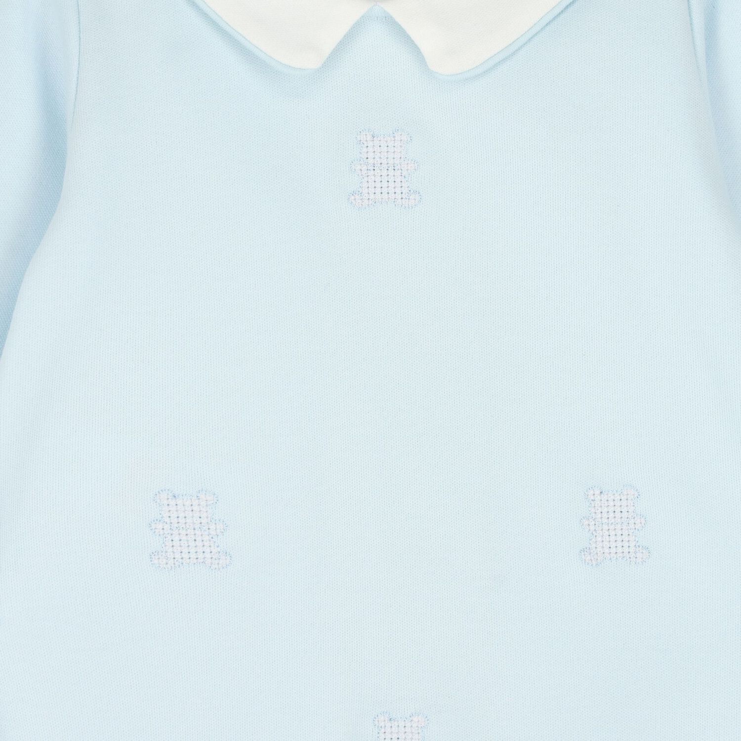 Baby Boys Blue Teddy Bear Babygrow Set, 1, hi-res