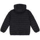 Black Logo Puffer Jacket, 1, hi-res