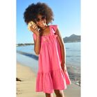 فستان وردي مع فيونكة للبنات, 2, hi-res