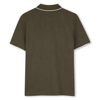 Boys Mini Me Green Logo Polo Shirt