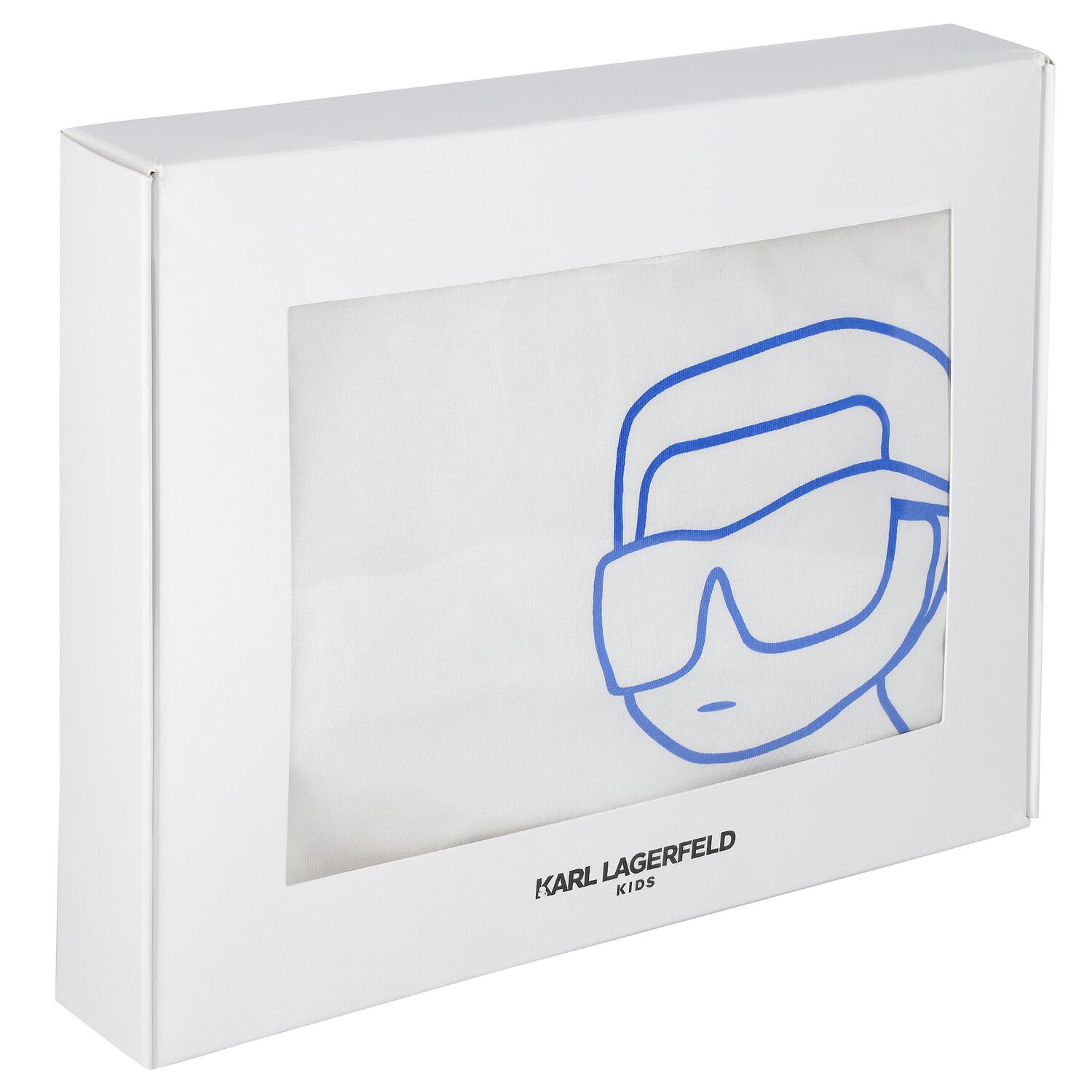 طقم شورت ايكونك كارل باللون الأزرق والأبيض للأولاد, 1, hi-res