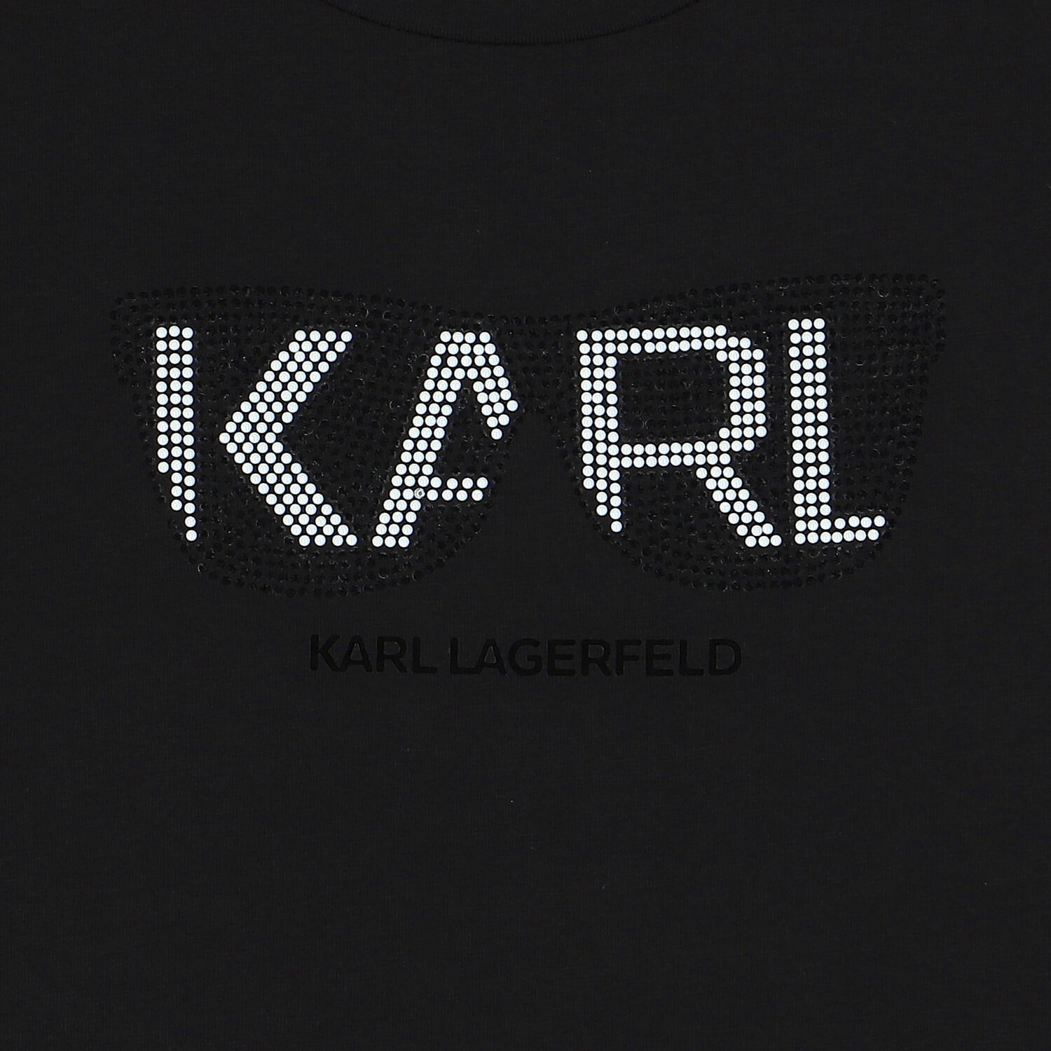 Girls Black Logo Long Sleeve Top, 1, hi-res