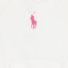 Girls White Logo Hooded Top, 1, hi-res