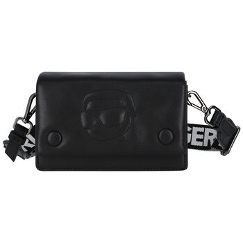Girls Black Logo Handbag