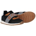 حذاء رياضى اولاد بالشعار باللون الاسود , 1, hi-res