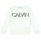Girls White Logo Sweatshirt, 1, hi-res