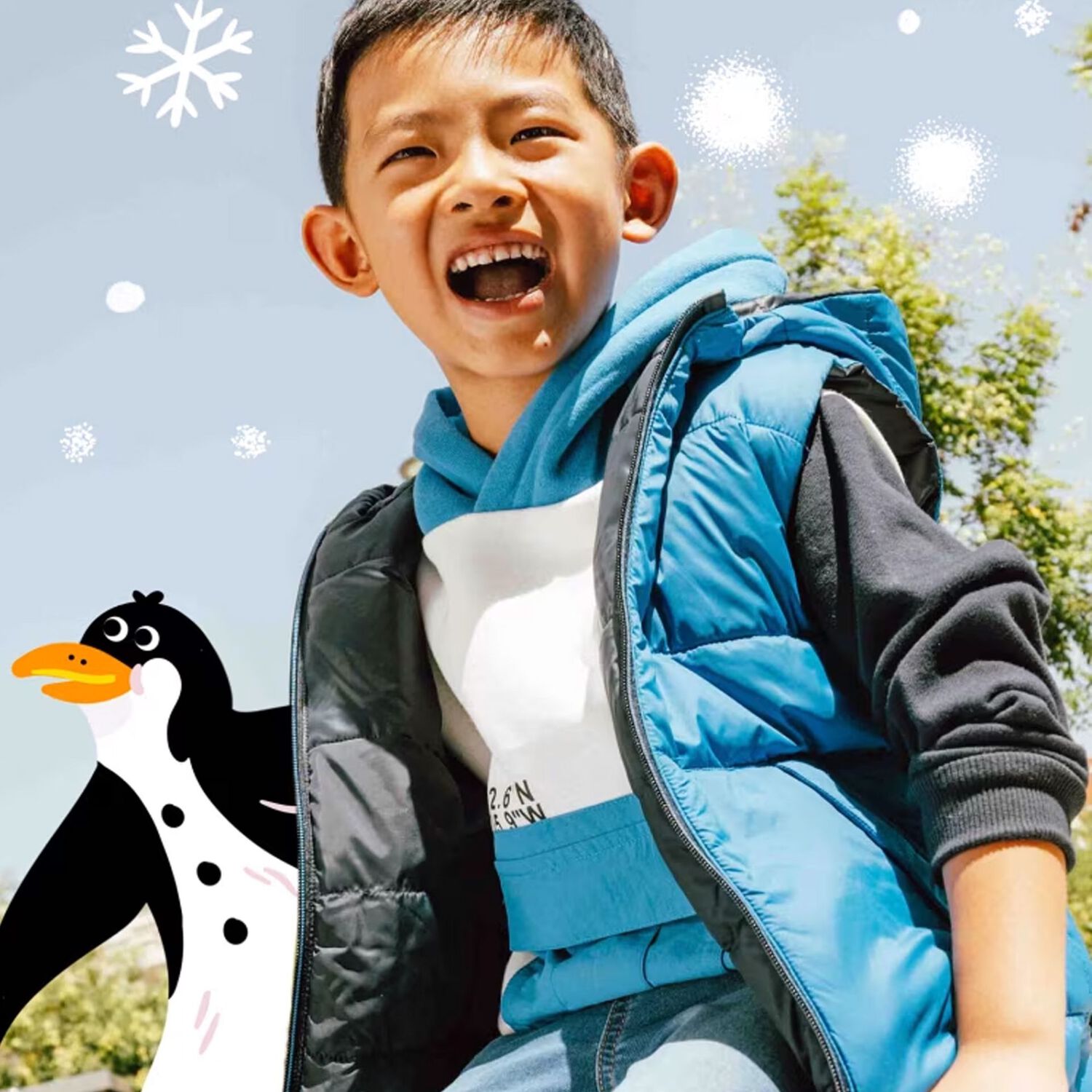 جيليه  أولاد مبطن ذو وجهين باللون الكحلي والأزرق , 1, hi-res image number null