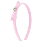 Girls Pink Bow Headband, 3, hi-res