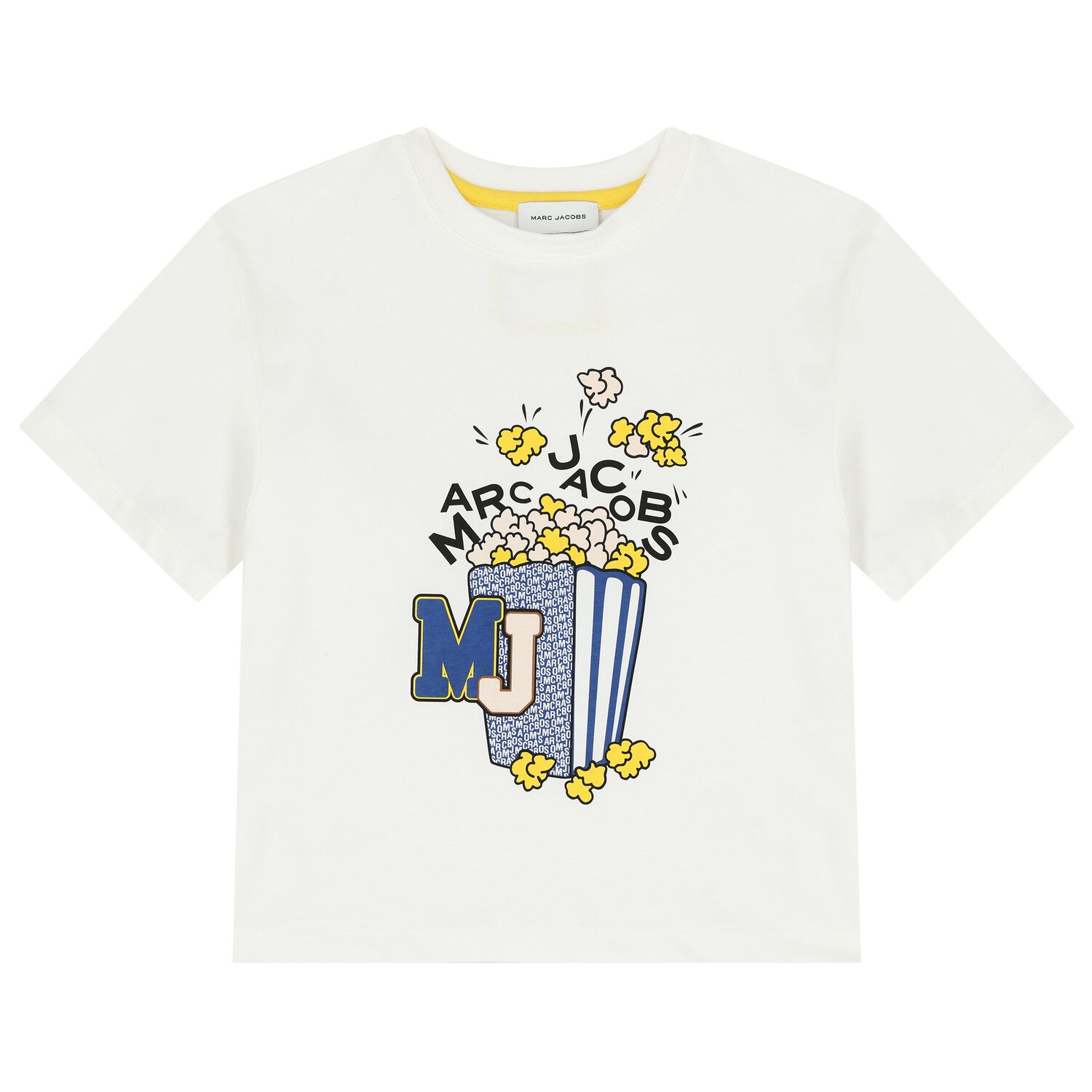 Boys Ivory Popcorn Logo T-Shirt, 1, hi-res