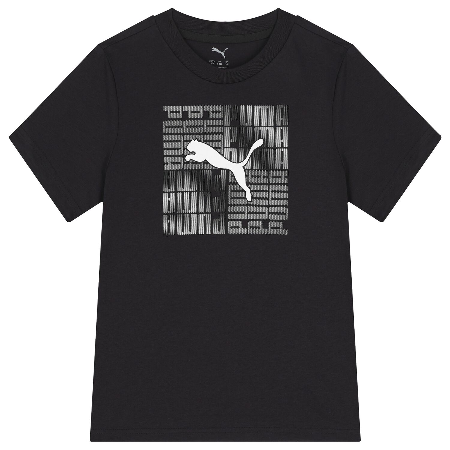 تيشيرت أولاد بالشعار باللون الأسود, 1, hi-res image number null