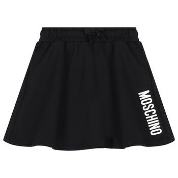 Girls Black Logo Skirt