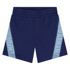 Younger Boys Blue Logo Shorts Set, 1, hi-res