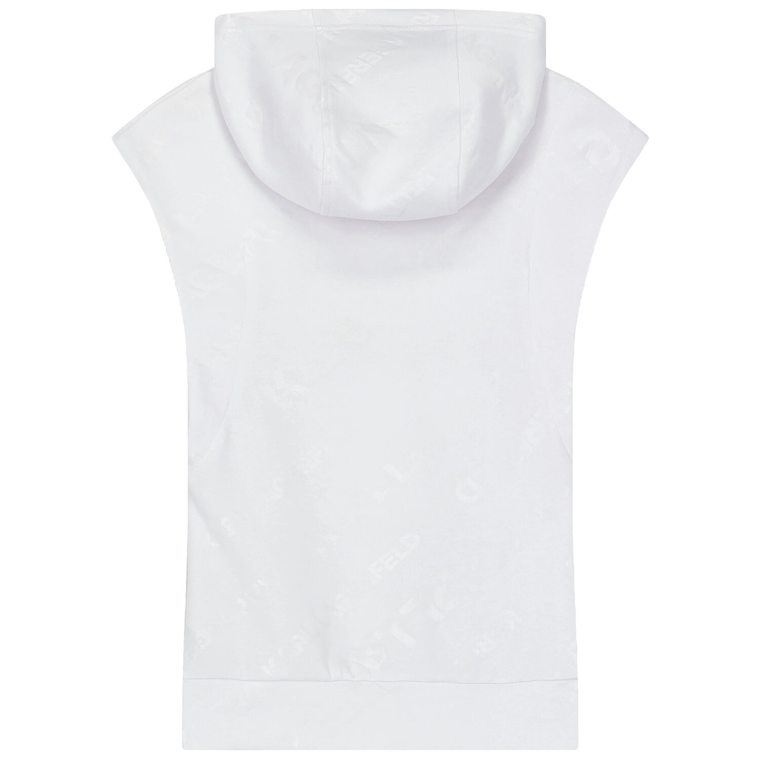 Girls White Logo Hooded Dress, 1, hi-res image number null