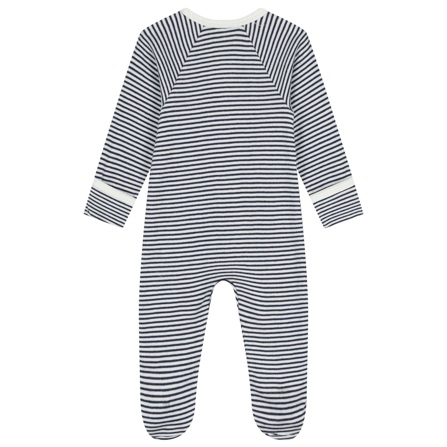 Baby Boys White & Navy Blue Babygrows ( 2 Pack ), 7, hi-res image number null