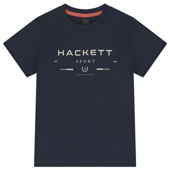Boys Navy Blue Logo T-Shirt