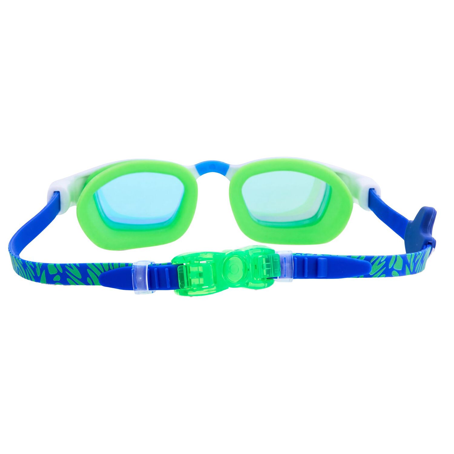 Boys Green, Blue & White Swimming Goggles, 1, hi-res