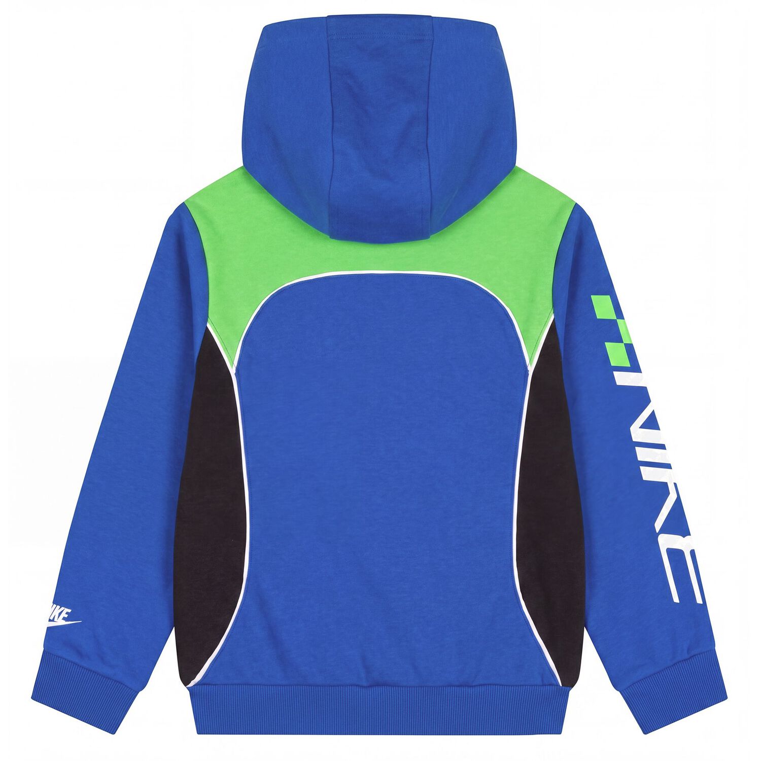 Boys Blue & Green Logo Hooded Top, 1, hi-res
