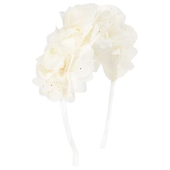Girls Ivory Flower Headband