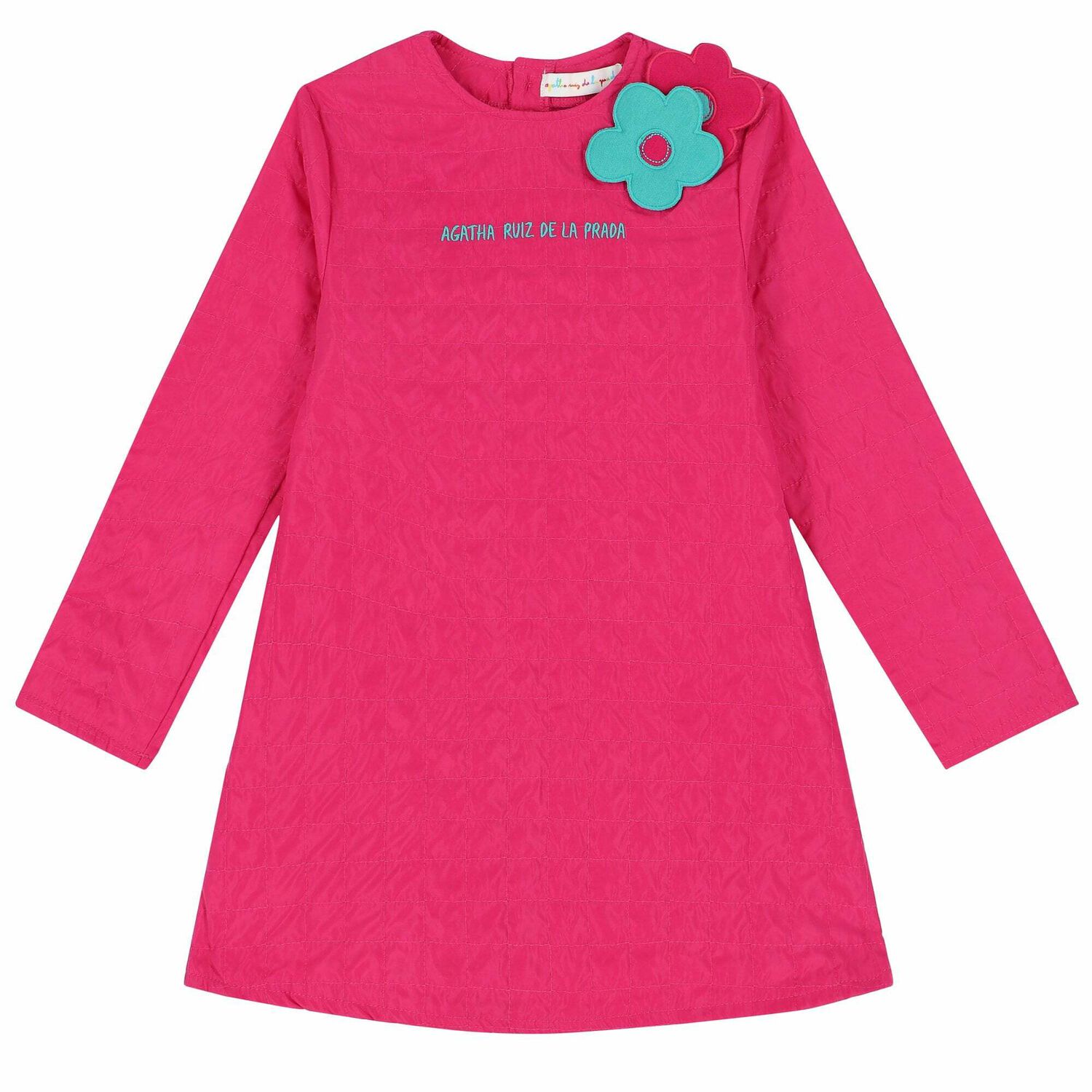 فستان بالشعار باللون الزهرى, 1, hi-res