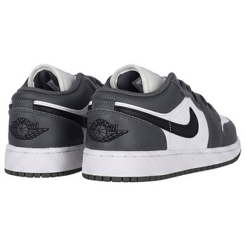 Grey & White Air Jordan 1 Low Trainers