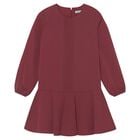 Girls Burgundy Studded Dress, 2, hi-res