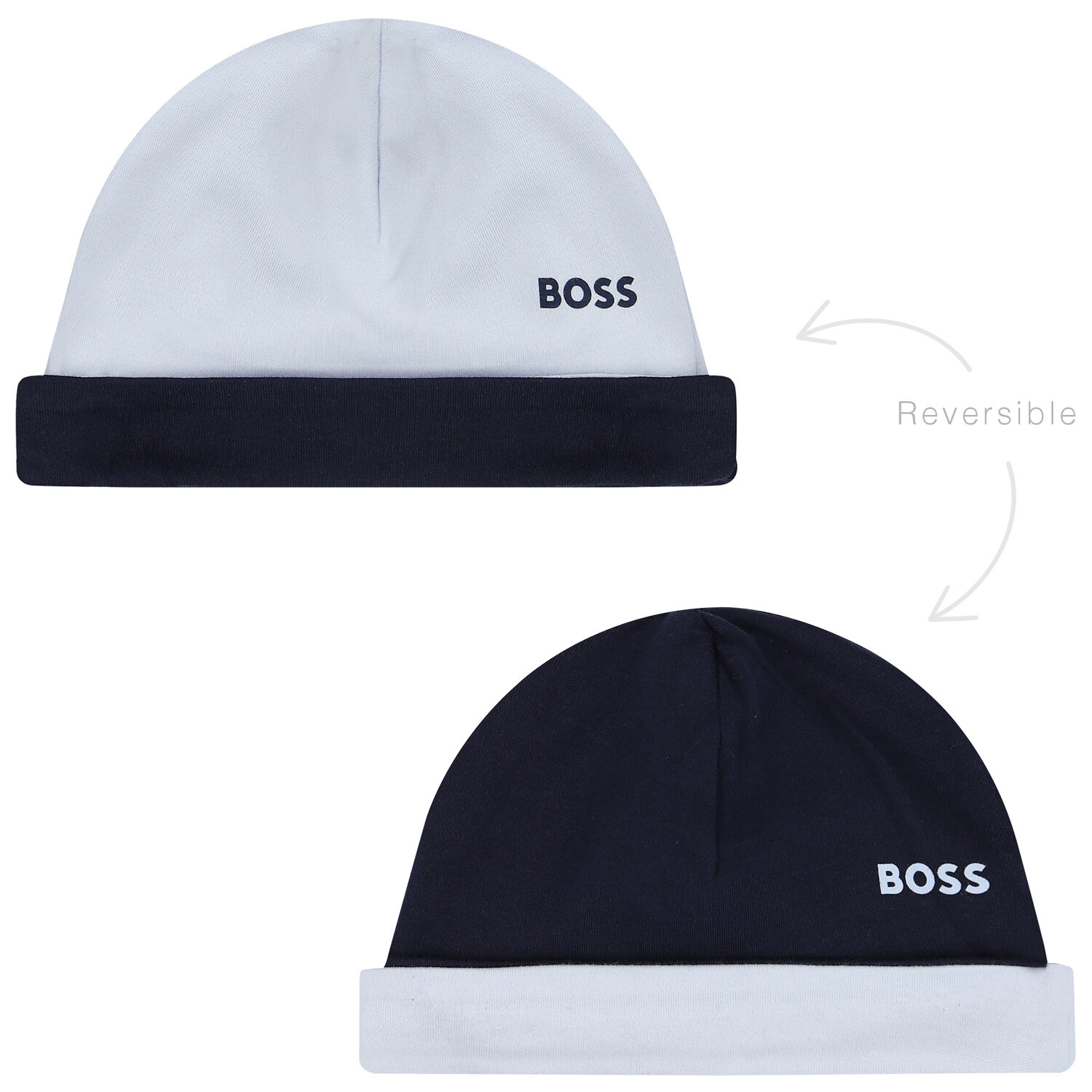 Baby Boys Blue Logo Hat, 2, hi-res