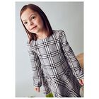 Girls Grey & Red Check Dress, 1, hi-res