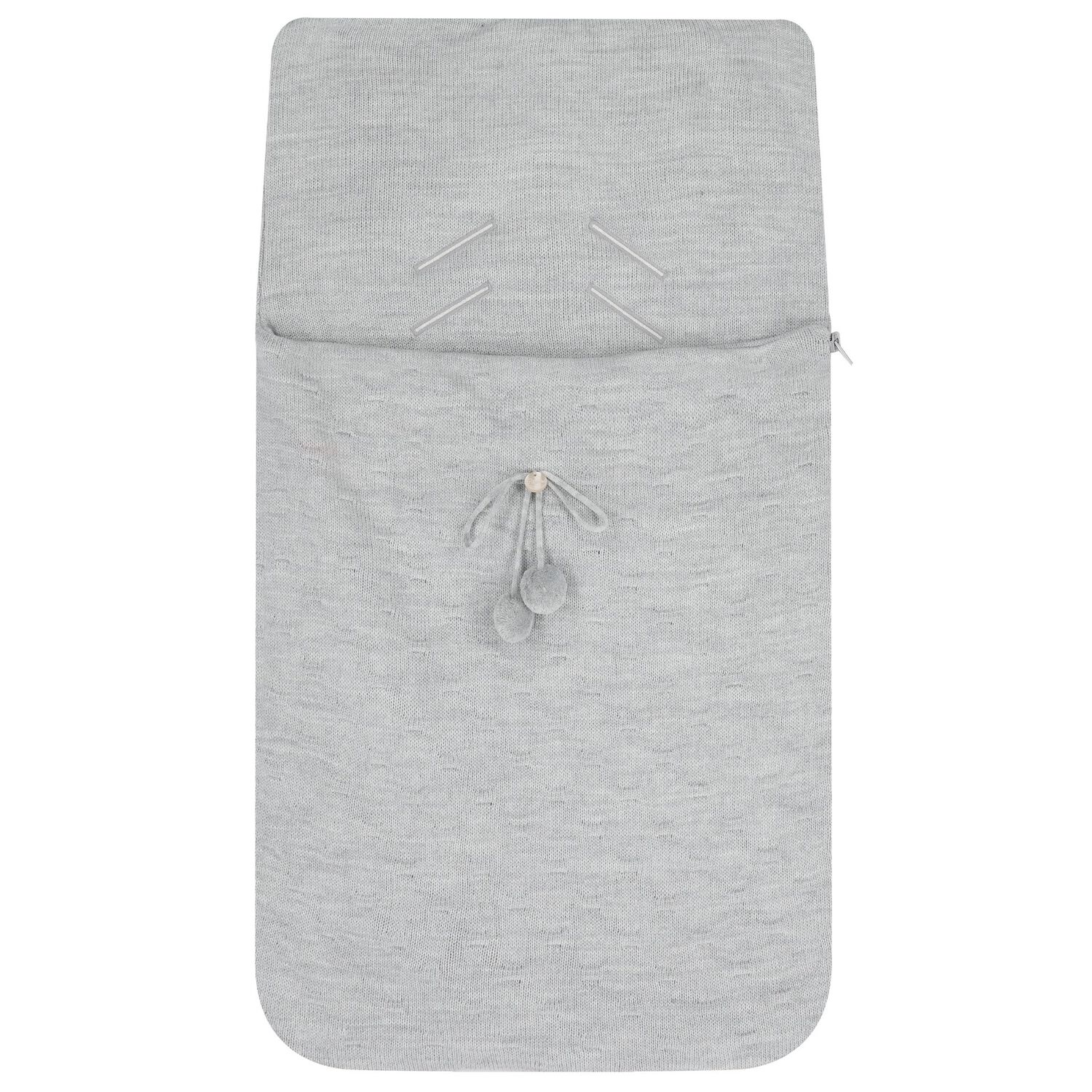 مدس اطفال محبوك باللون الرمادى , 2, hi-res