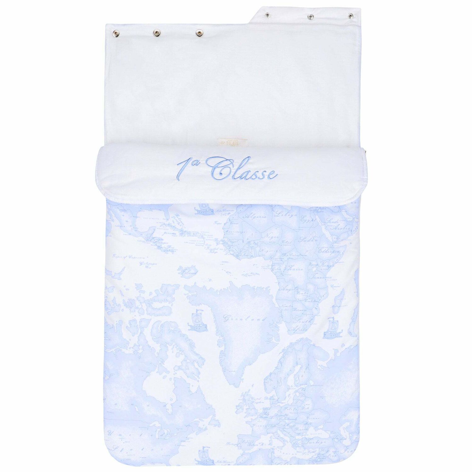 Blue Geo Map Baby Nest, 1, hi-res