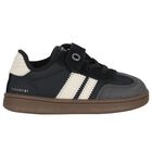 Younger Boys Black & White Trainers, 2, hi-res