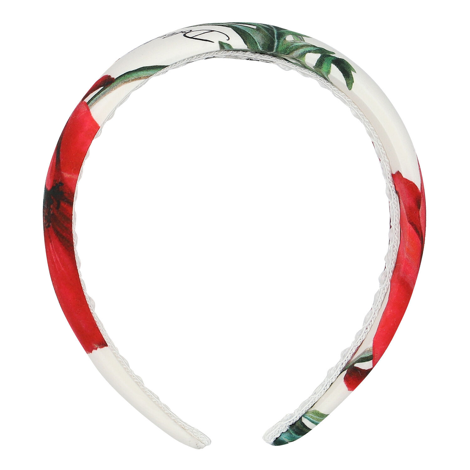 Girls White Padded Poppy Headband, 1, hi-res