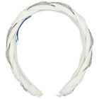Girls Gold Plaited Diamante Headband, 3, hi-res