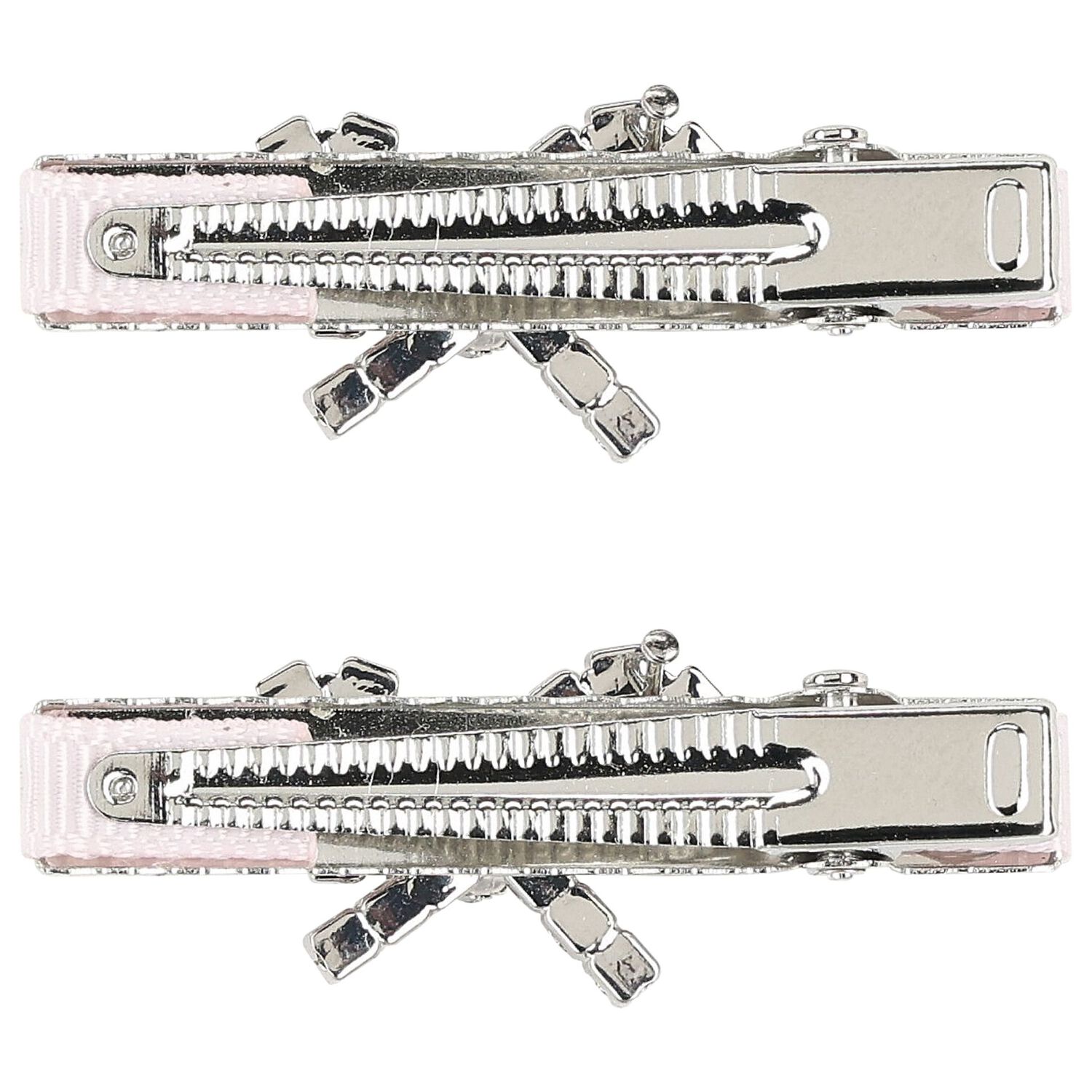 مشابك شعر مزينة بفيونكة باللون وردية للبنات (عبوة من 4 قطع), 1, hi-res image number null