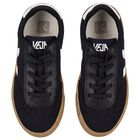 Black Logo Canvas Trainers, 1, hi-res