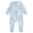 Baby Boys Blue & White Babygrow, 1, hi-res