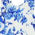 مايوه بنات بطبعة الزهور باللون الأبيض والأزرق, 1, hi-res