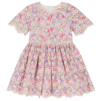 Girls Pink & Purple Floral Dress