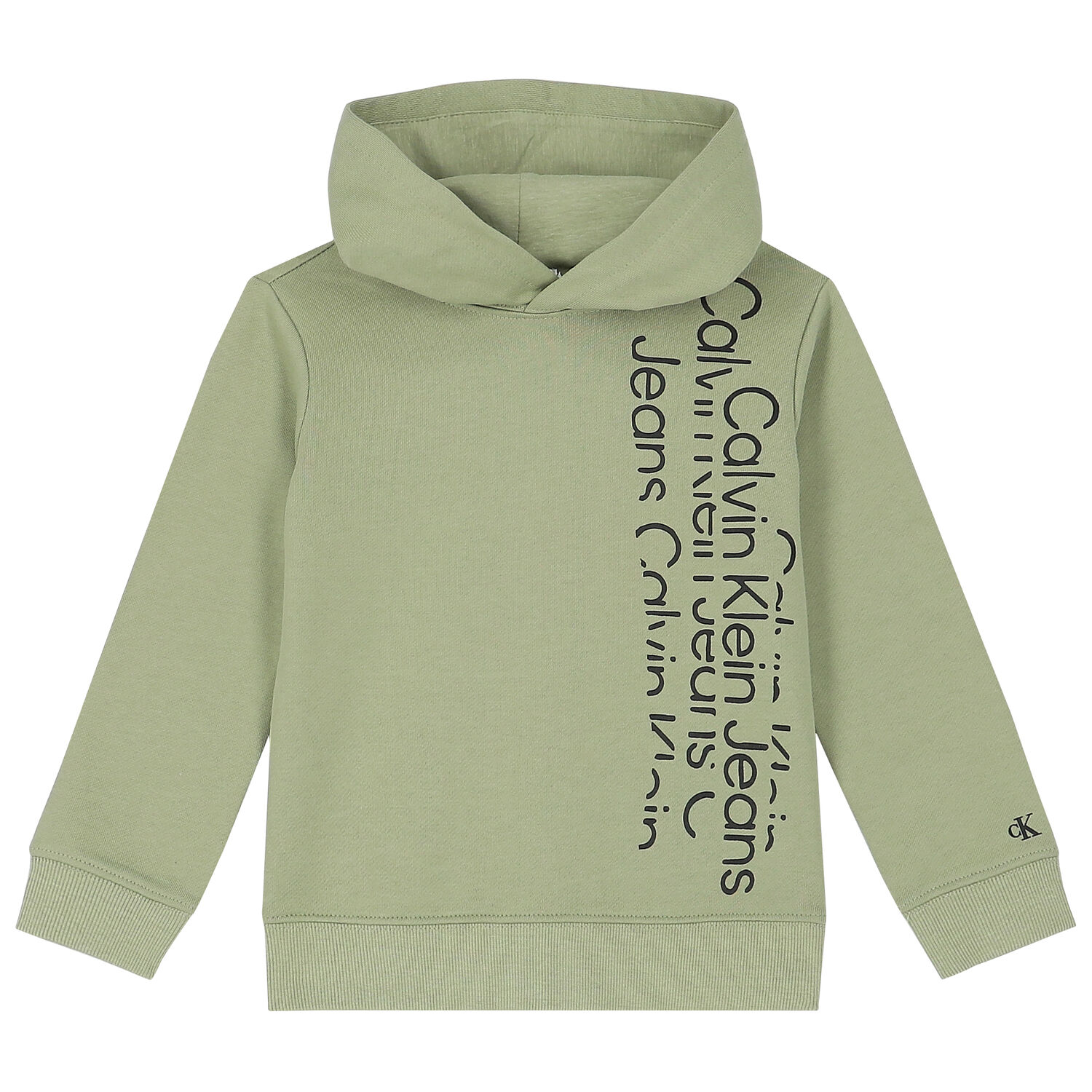 Boys Green Logo Hooded Top, 1, hi-res