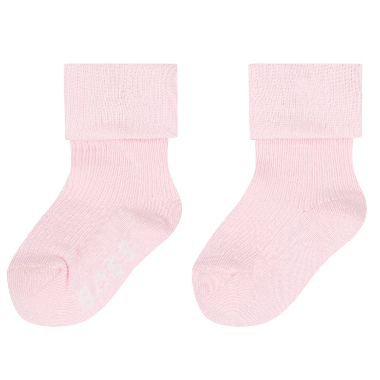 Baby Girls Pink & Beige Logo Socks ( 3-Pack ) , 1, hi-res