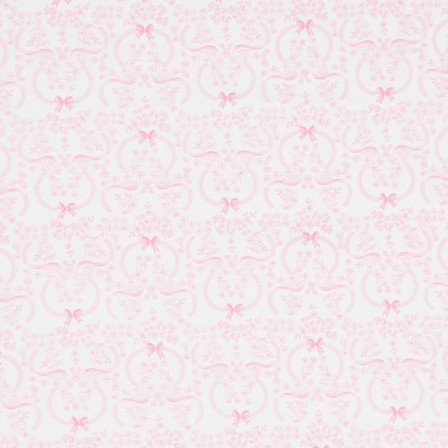 Baby Girls White & Pink Delicate Blooming Bow Blanket, 1, hi-res