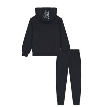 Black Swoosh Logo Tracksuit