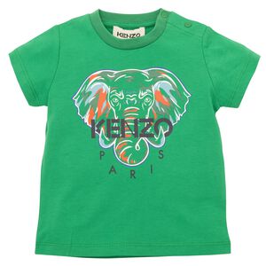 تيشيرت بشعار الفيل باللون الأخضر للأولاد