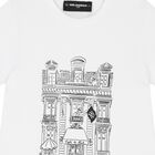 Girls White Logo T-Shirt, 1, hi-res