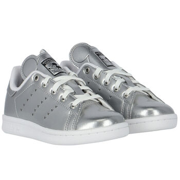 Girls Silver Stan Smith Trainers