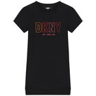 فستان بالشعار باللون الأسود, 1, hi-res