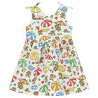 فستان بنات بشعار تيدي باللون الأبيض , 1, hi-res